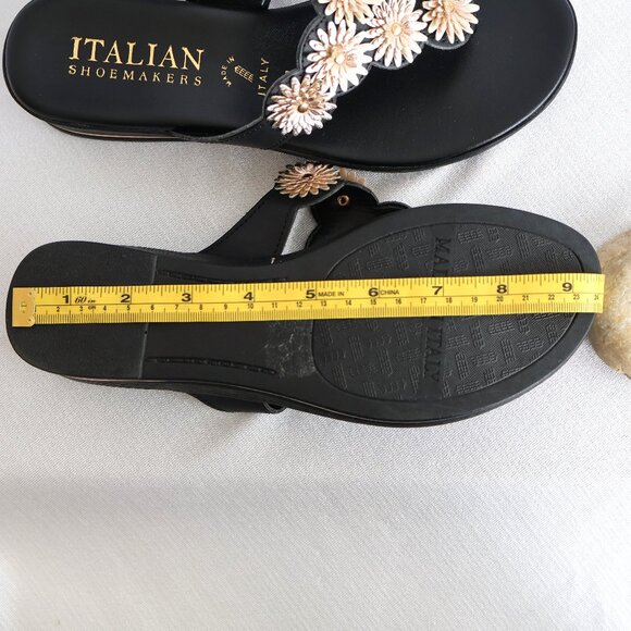 Size 7M - ITALIAN Shoemakers Women's Rona Wedge Thong Sandal - Flip Flops - Picture 10 of 10